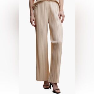 MANGO pleated wide leg pants